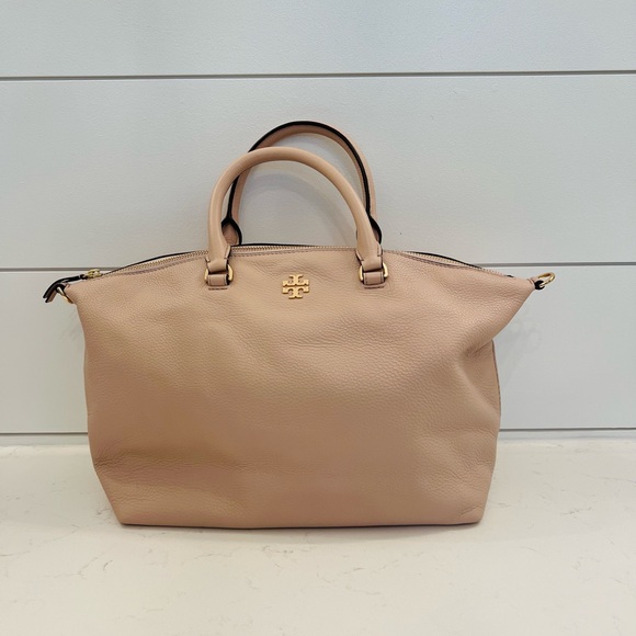 NWT TORY BURCH Friday Satchel Bag in Light Oak - Picture 4 of 13